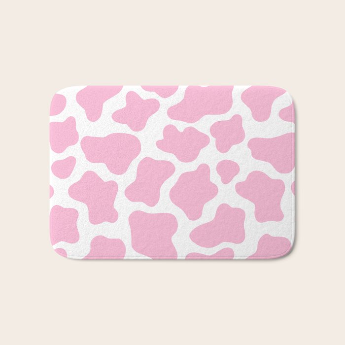 Pink Cow Print Bath Mat Gallery Image 1