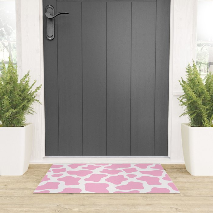 Pink Cow Print Welcome Mat Gallery Image 3