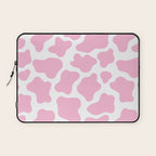 Pink Cow Print Laptop Sleeve Gallery Image 1