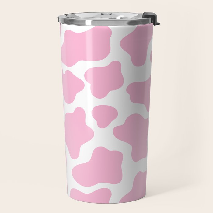 Pink Cow Print Travel Mug Gallery Image 2