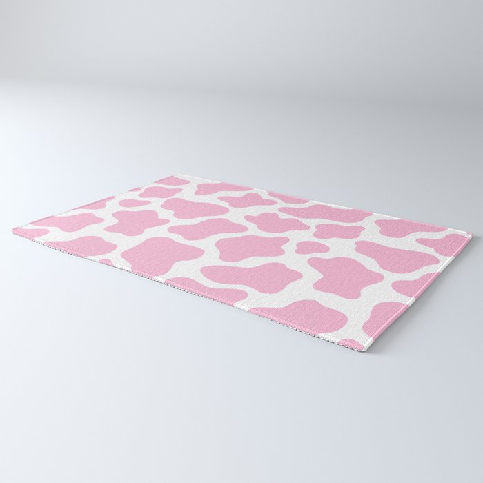 Pink Cow Print Rug Gallery Image 3
