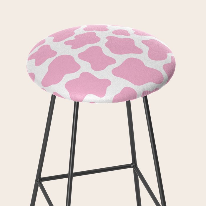 Pink Cow Print Stool Gallery Image 2