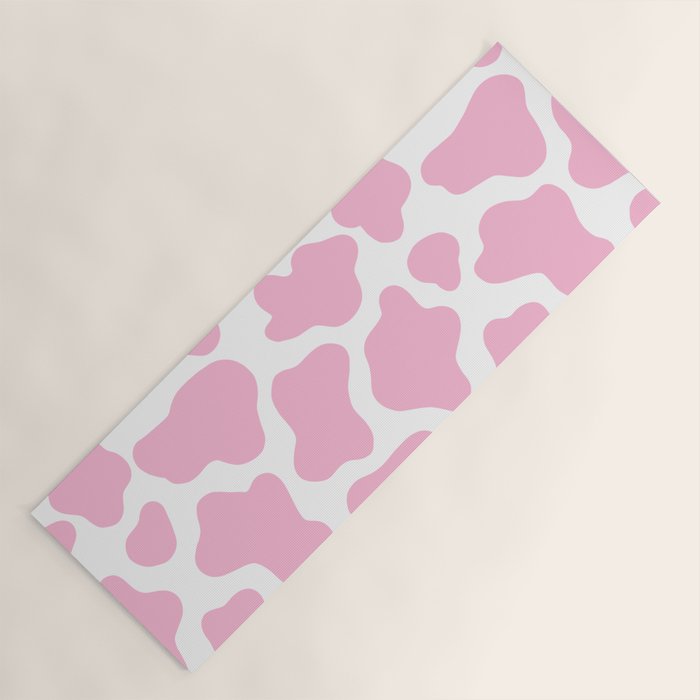 Pink Cow Print Yoga Mat Gallery Image 1