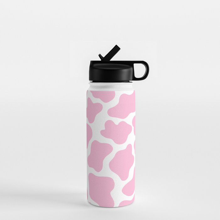 Pink Cow Print Water Bottle Gallery Image 1