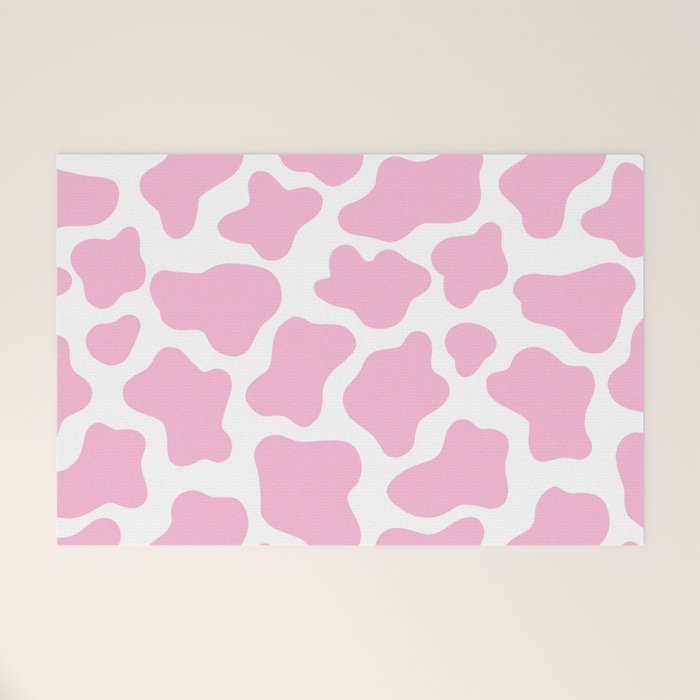 Pink Cow Print Welcome Mat Gallery Image 1