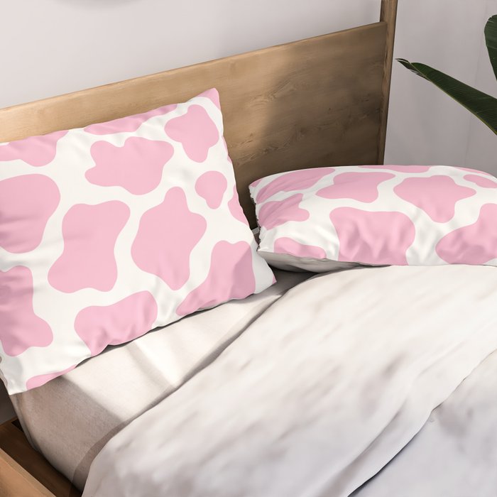 Pink Cow Print Pillow Sham Gallery Image 2