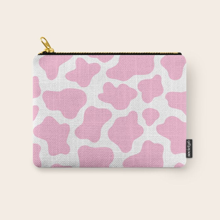 Pink Cow Print Carry All Pouch Gallery Image 1