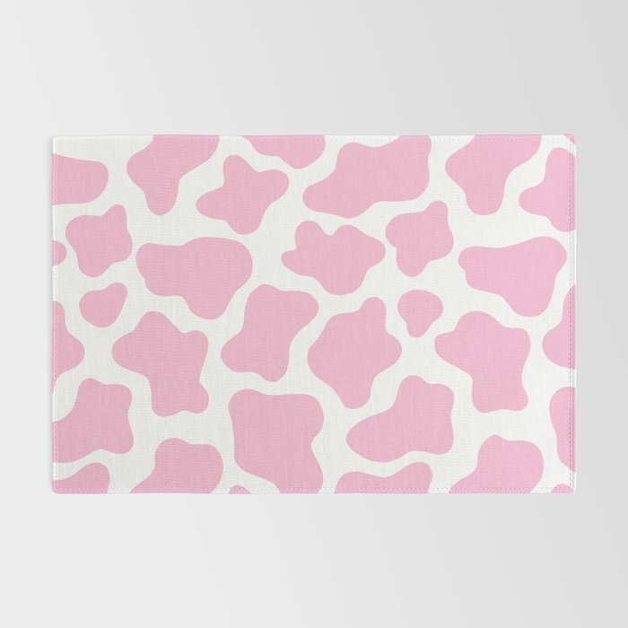 Pink Cow Print Rug Gallery Image 2