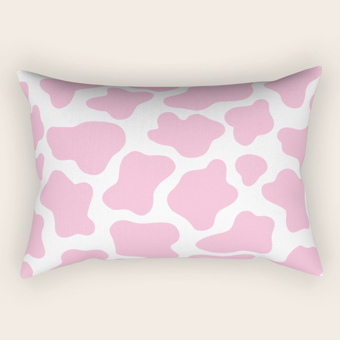 Pink Cow Print Rectangular Pillow Gallery Image 1