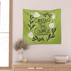 Creating Takes Courage Wall Tapestry Gallery Image 2