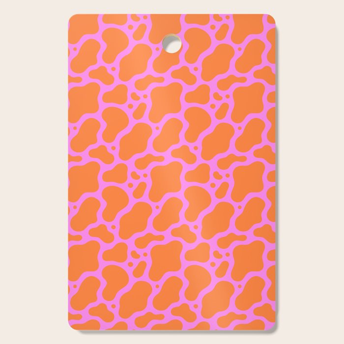 Abstract pink cow print shape pattern Cutting Board Gallery Image 1
