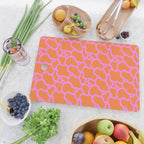 Abstract pink cow print shape pattern Cutting Board Gallery Image 2