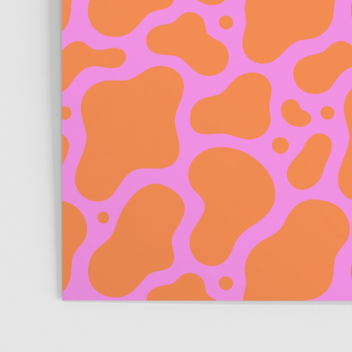 Abstract pink cow print shape pattern Poster Gallery Image 3