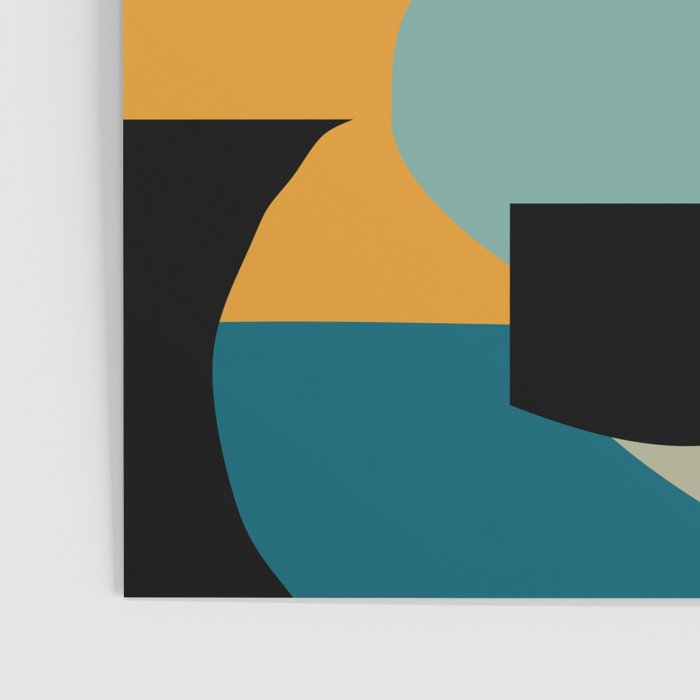 Abstract Collage in Teal Poster Gallery Image 3