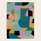 Abstract Collage in Teal Poster Gallery Image 4