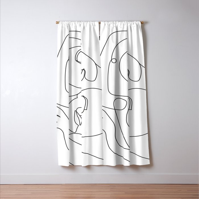 Line Faces 03 Window Curtain Gallery Image 3