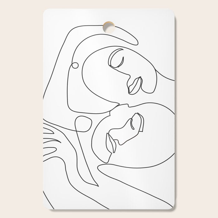 Line Faces 03 Cutting Board Gallery Image 1