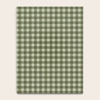 Gingham Plaid Pattern - Natural Green Notebook Gallery Image 4