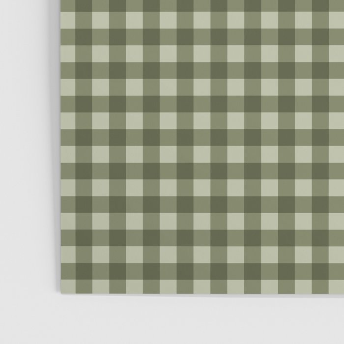 Gingham Plaid Pattern - Natural Green Poster Gallery Image 3