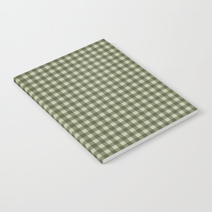 Gingham Plaid Pattern - Natural Green Notebook Gallery Image 2