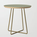 Gingham Plaid Pattern - Natural Green Side Table Gallery Image 1