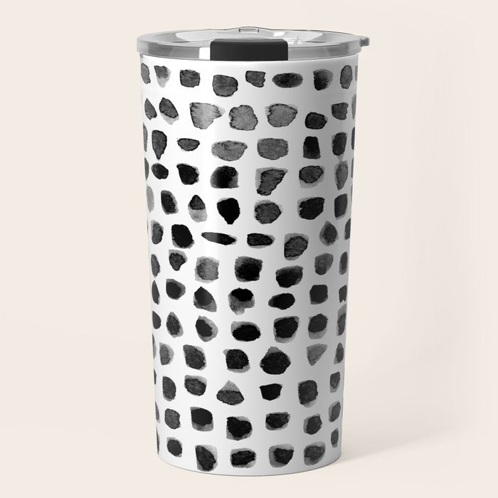 Dots (Black) Travel Mug Gallery Image 1