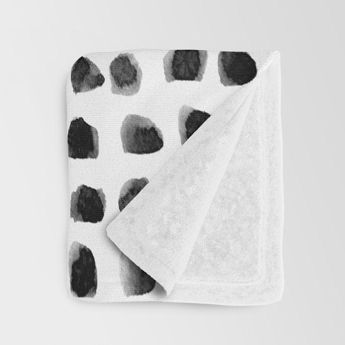Dots (Black) Throw Blanket Gallery Image 3
