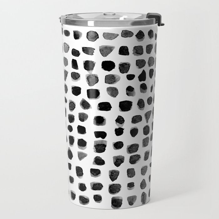 Dots (Black) Travel Mug Gallery Image 2