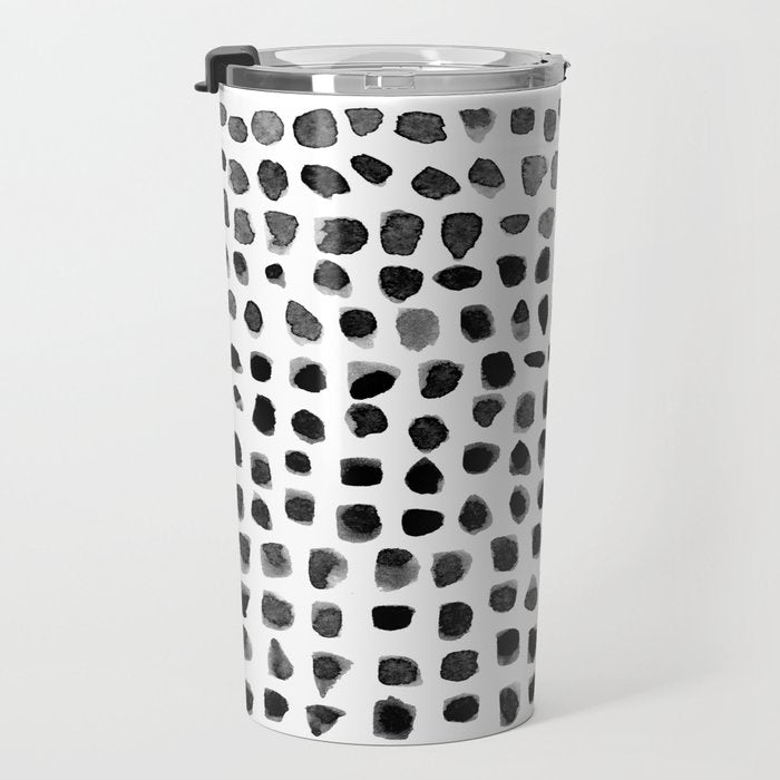 Dots (Black) Travel Mug Gallery Image 3
