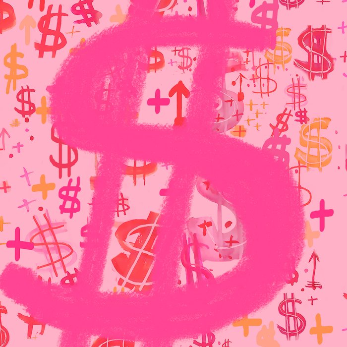 Pink Dollar Signs Coffee Mug Gallery Image 2
