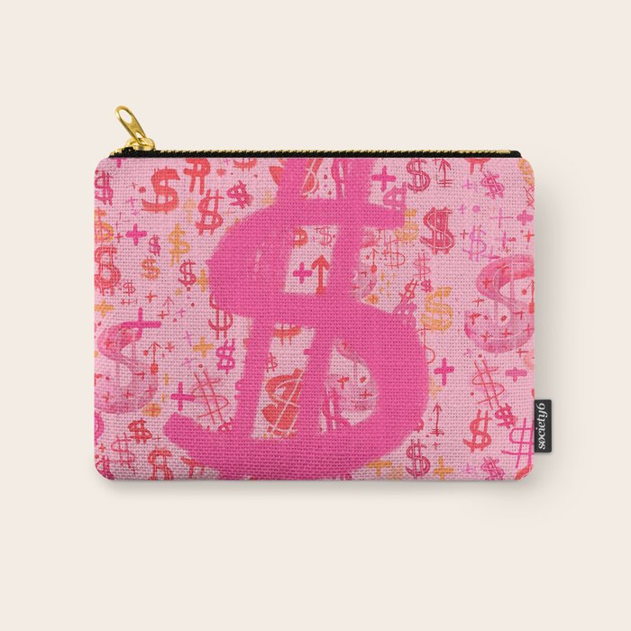 Pink Dollar Signs Carry All Pouch Gallery Image 1