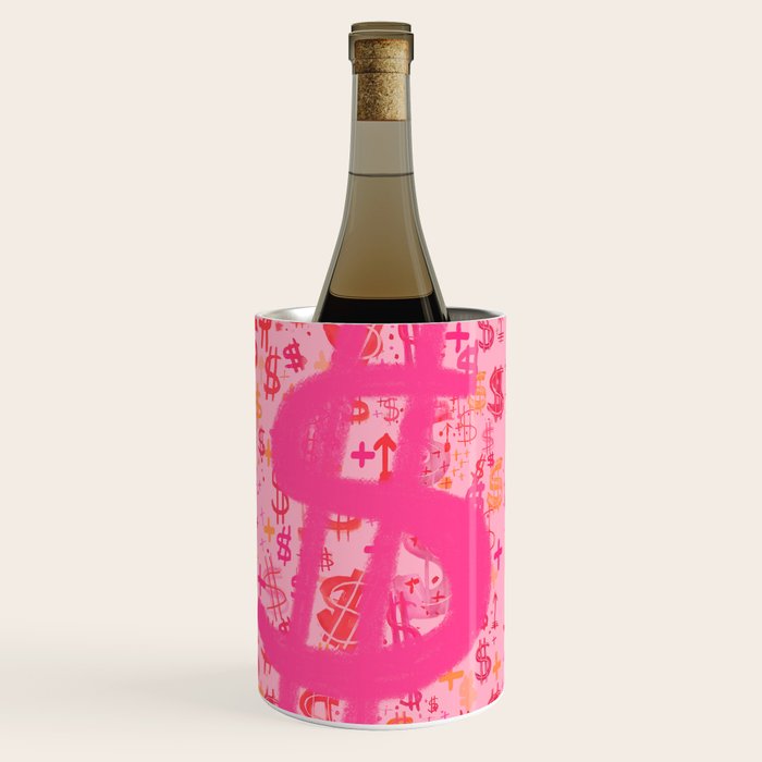 Pink Dollar Signs Wine Chiller Gallery Image 1
