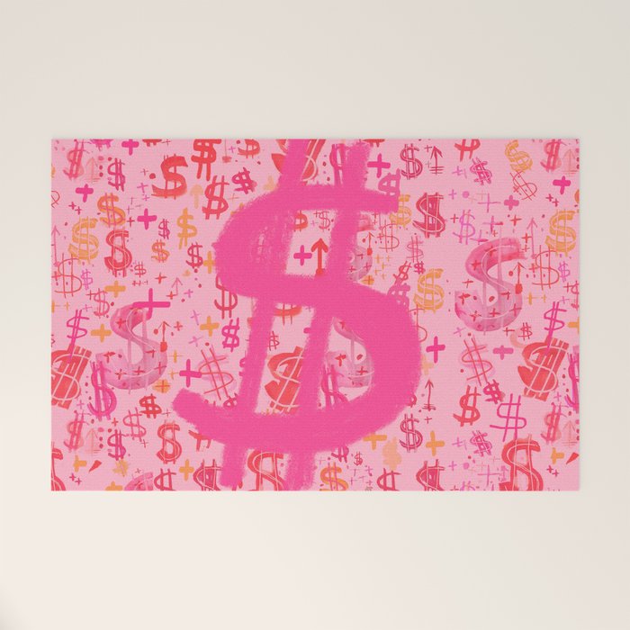 Pink Dollar Signs Welcome Mat Gallery Image 1