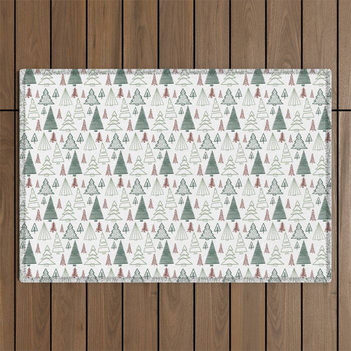 Tree Farm . Classic Christmas Outdoor Rug Gallery Image 1