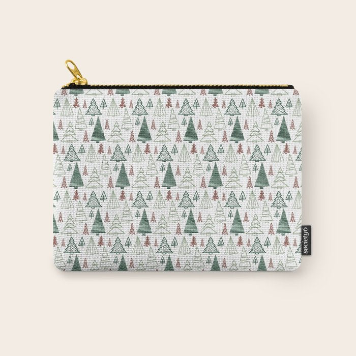 Tree Farm . Classic Christmas Carry All Pouch Gallery Image 1