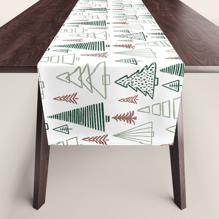 Tree Farm . Classic Christmas Table Runner Gallery Image 1