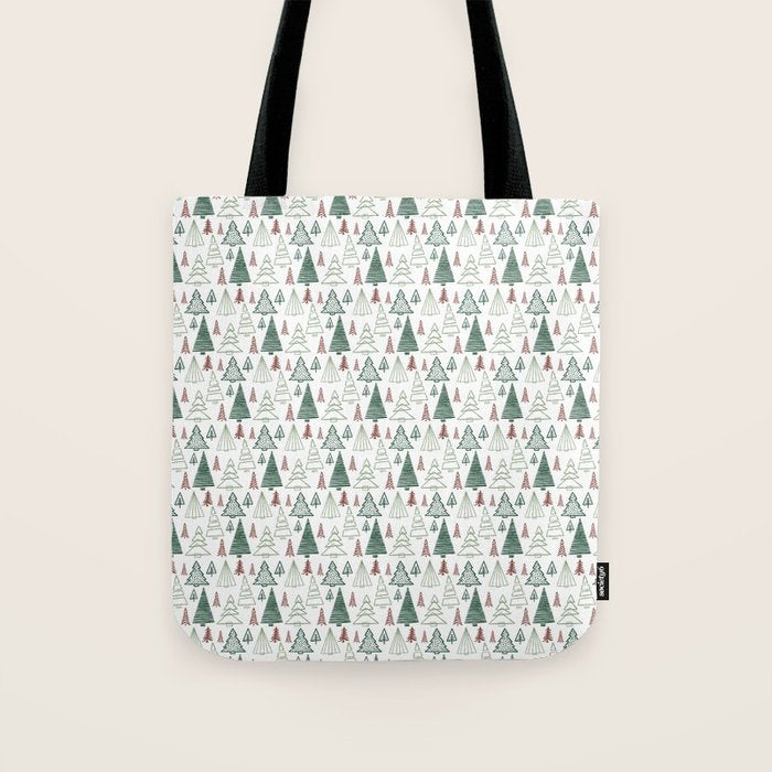 Tree Farm . Classic Christmas Tote Bag Gallery Image 1