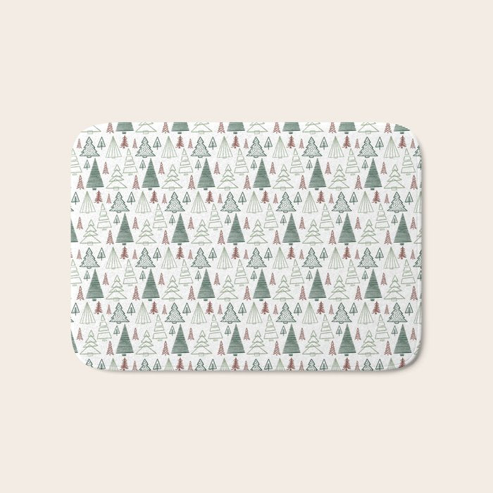Tree Farm . Classic Christmas Bath Mat Gallery Image 1