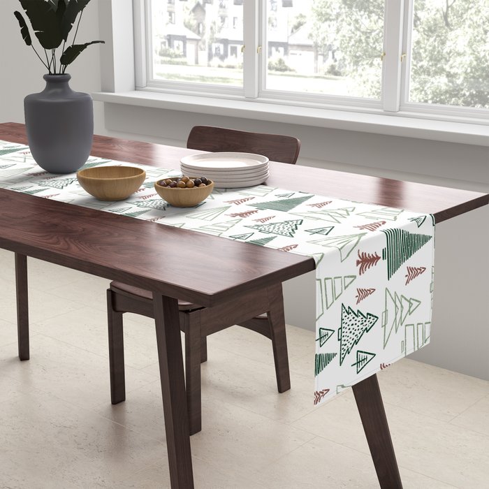 Tree Farm . Classic Christmas Table Runner Gallery Image 2