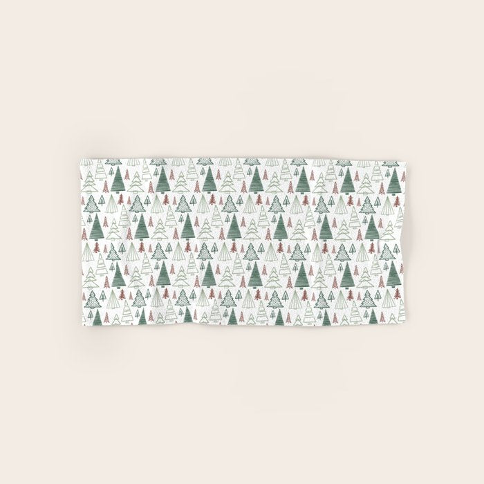 Tree Farm . Classic Christmas Hand & Bath Towel Gallery Image 1