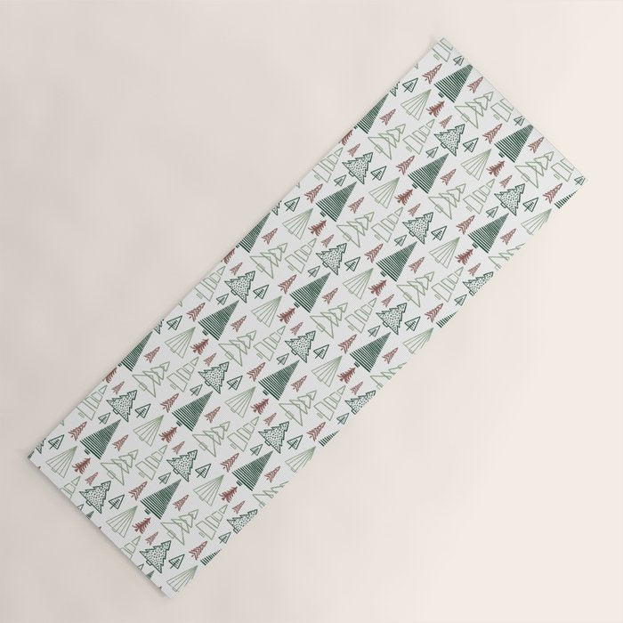 Tree Farm . Classic Christmas Yoga Mat Gallery Image 1