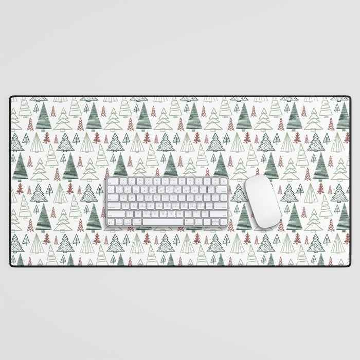 Tree Farm . Classic Christmas Desk Mat Gallery Image 1