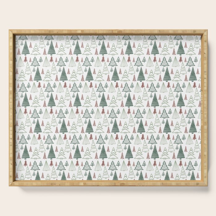 Tree Farm . Classic Christmas Serving Tray Gallery Image 1