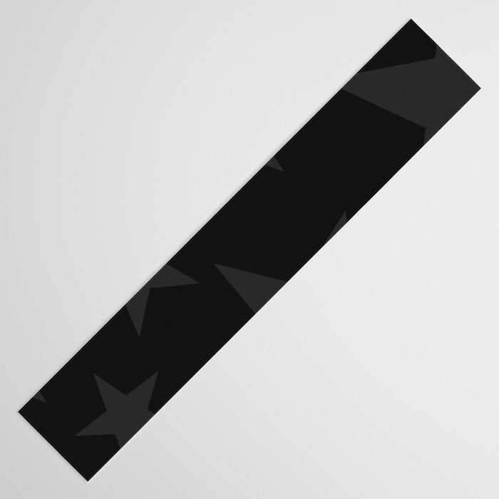 Stealth Grey and Jet Black Big Ol' Stars Table Runner Gallery Image 3