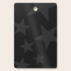 Stealth Grey and Jet Black Big Ol' Stars Cutting Board Gallery Image 1