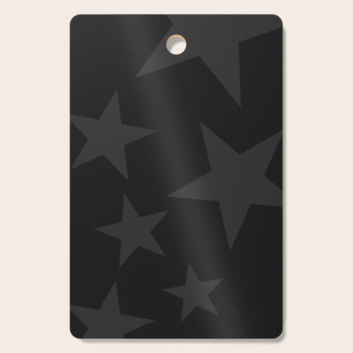 Stealth Grey and Jet Black Big Ol' Stars Cutting Board Gallery Image 1