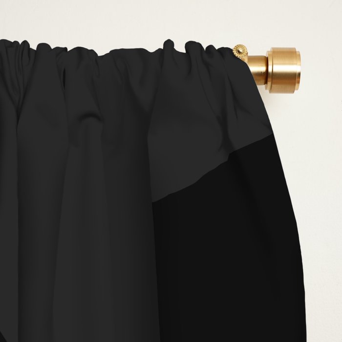 Stealth Grey and Jet Black Big Ol' Stars Window Curtain Gallery Image 2