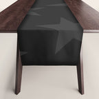 Stealth Grey and Jet Black Big Ol' Stars Table Runner Gallery Image 1