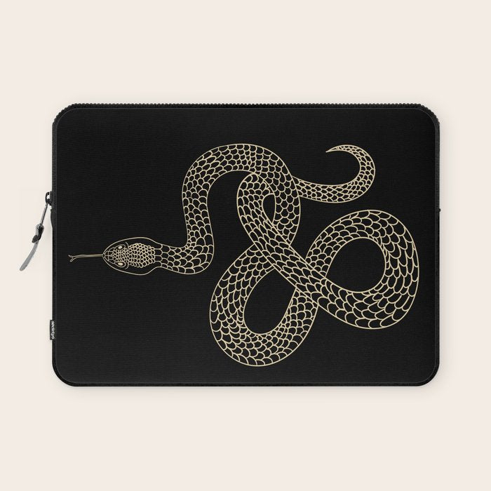 Vintage line snake Laptop Sleeve Gallery Image 1