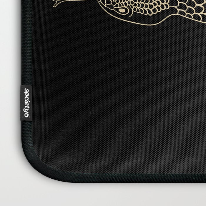 Vintage line snake Laptop Sleeve Gallery Image 3